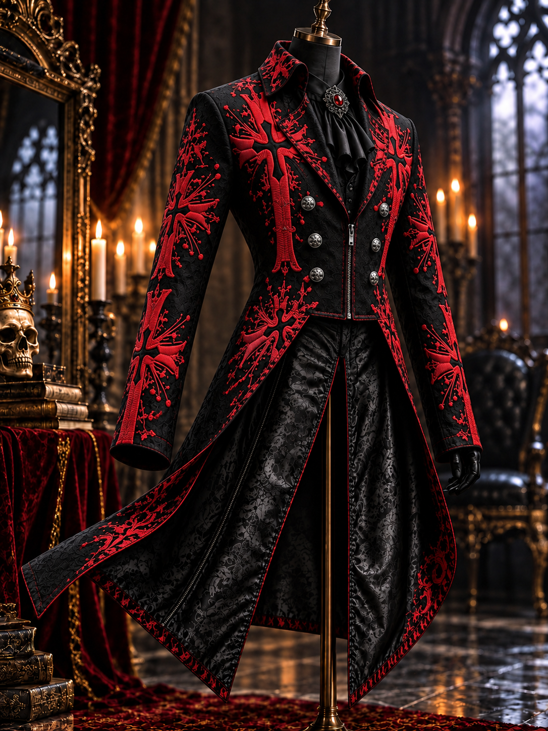 Men's Gothic Steampunk Tail Jacket